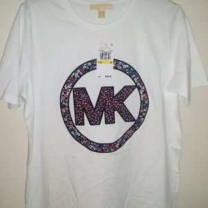 NWT WOMENS MK Floral Logo Tee Sz M Must See!!